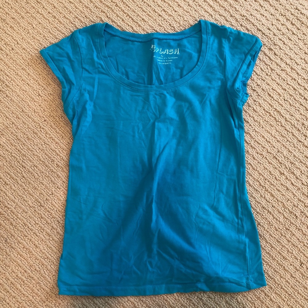 SPLASH blue tee shirt size large